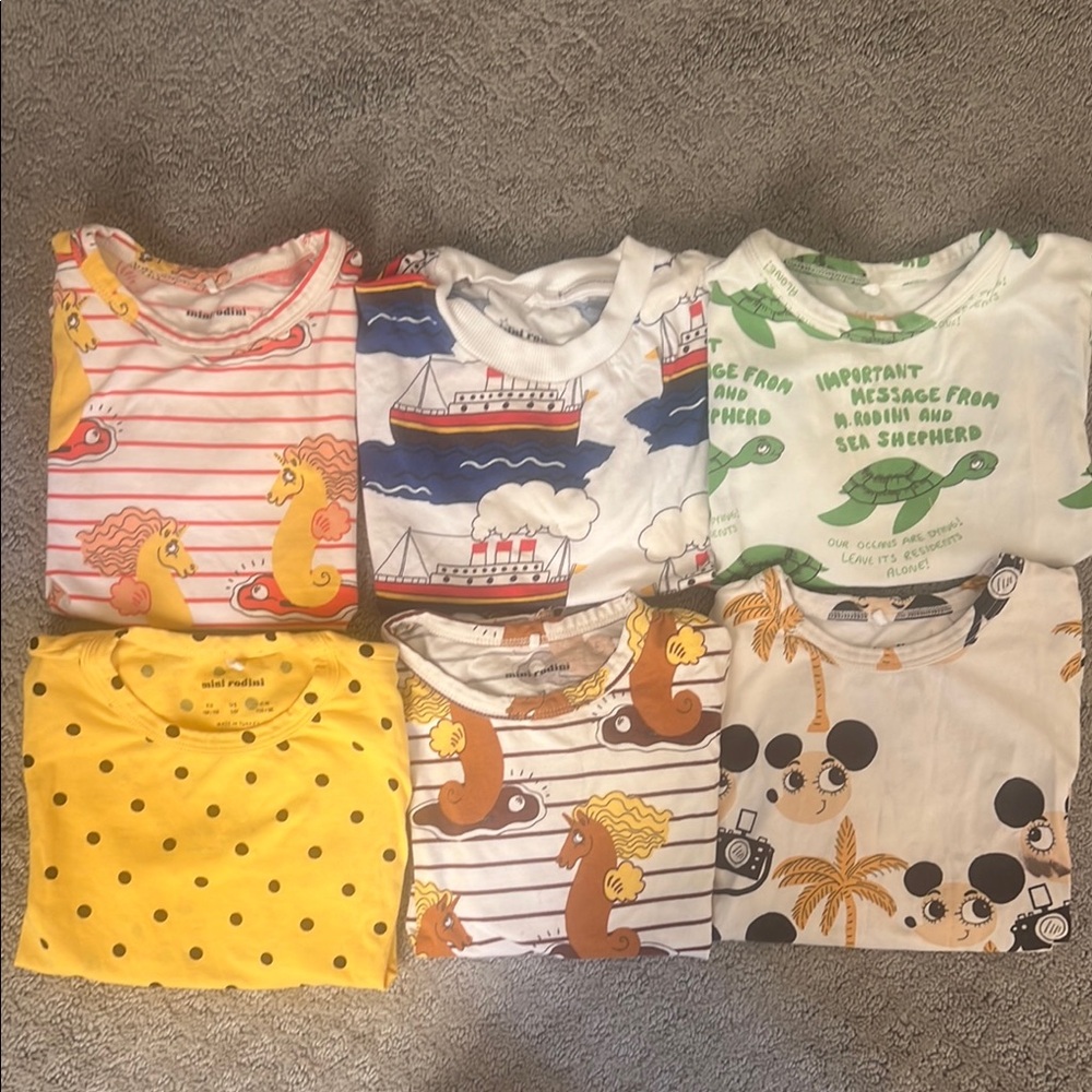 Adorable Mini Rodini T-Shirt Lot Size 3-5